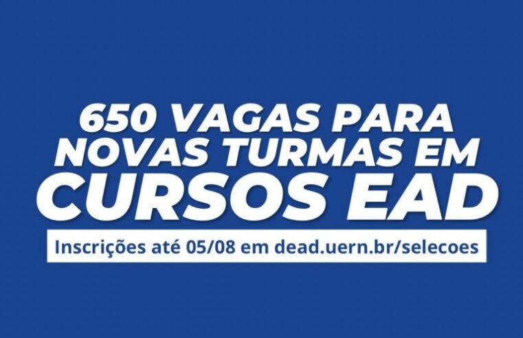 UERN oferta 650 vagas em cursos EAD